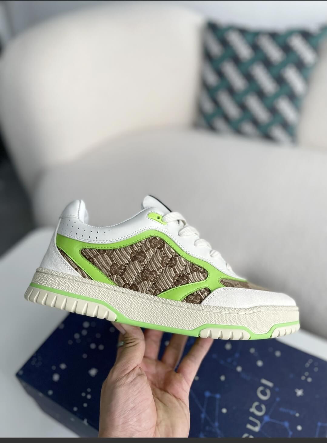 GG Re-Web Sneaker Beige Green - tntwear1