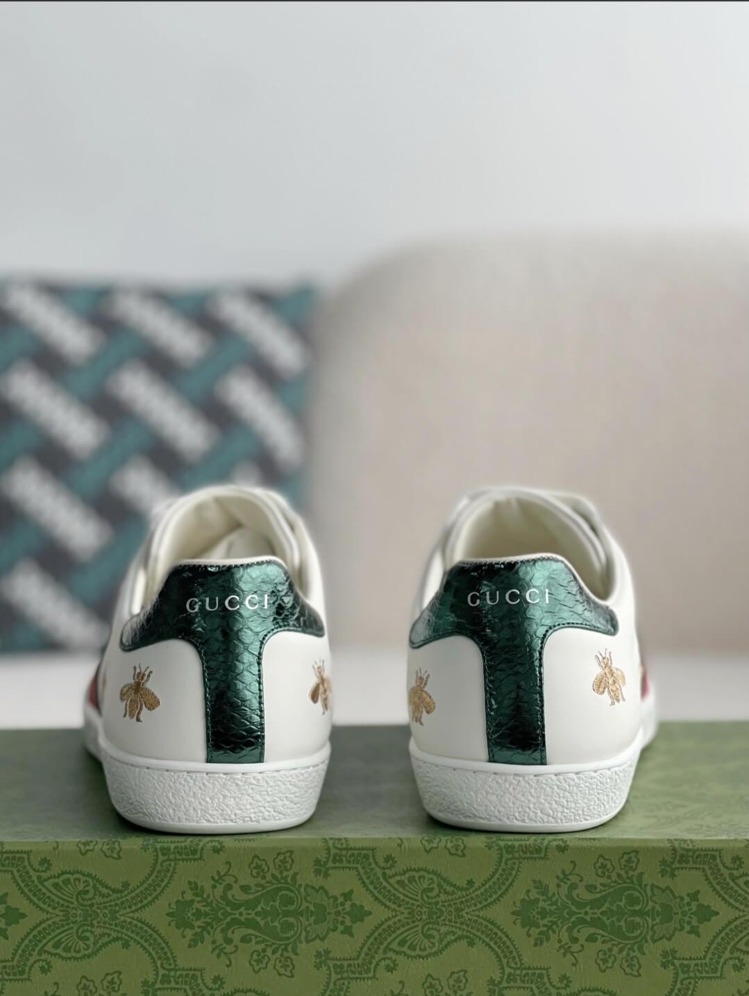 GG Star Bee Ace White Sneaker - tntwear1