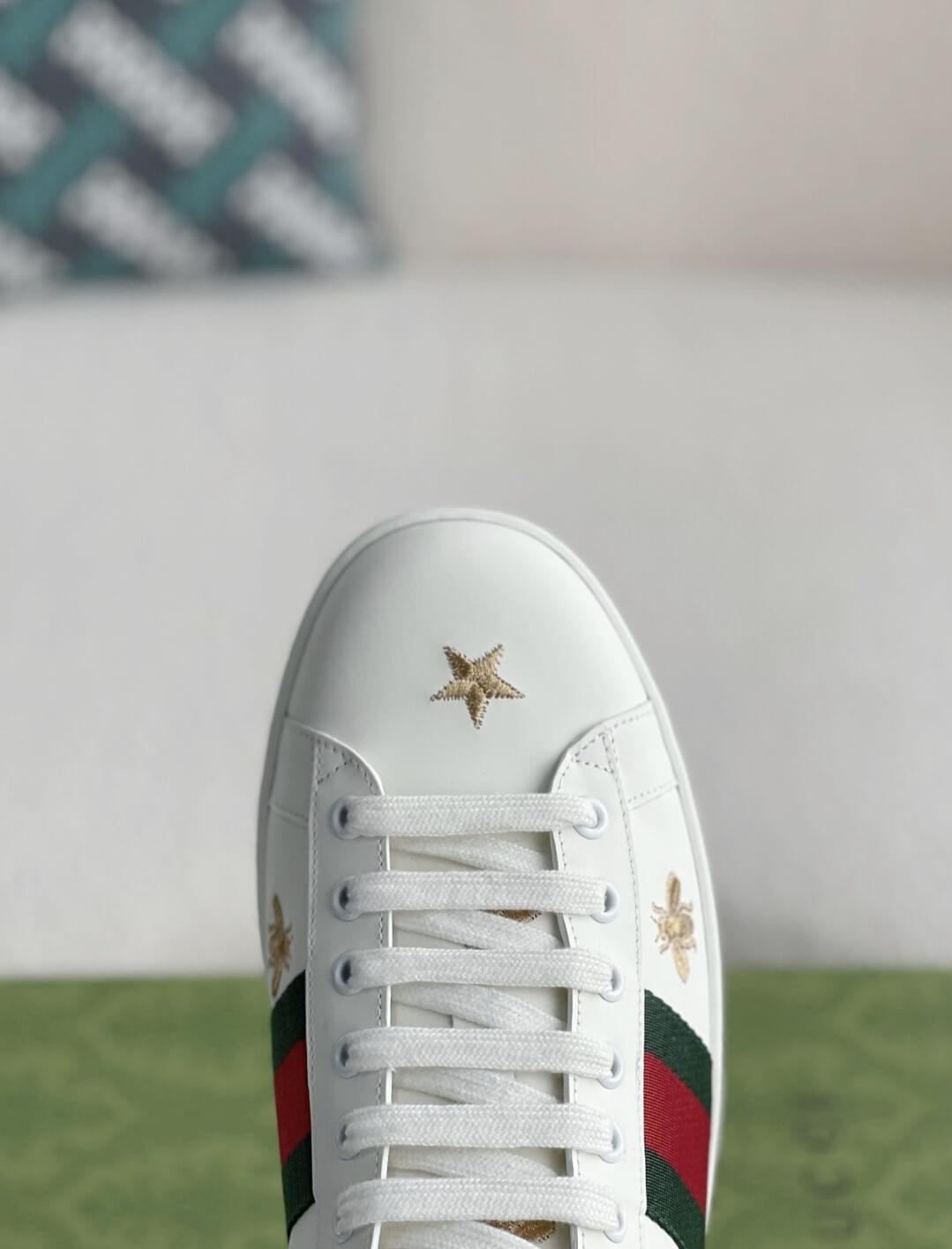 GG Star Bee Ace White Sneaker - tntwear1