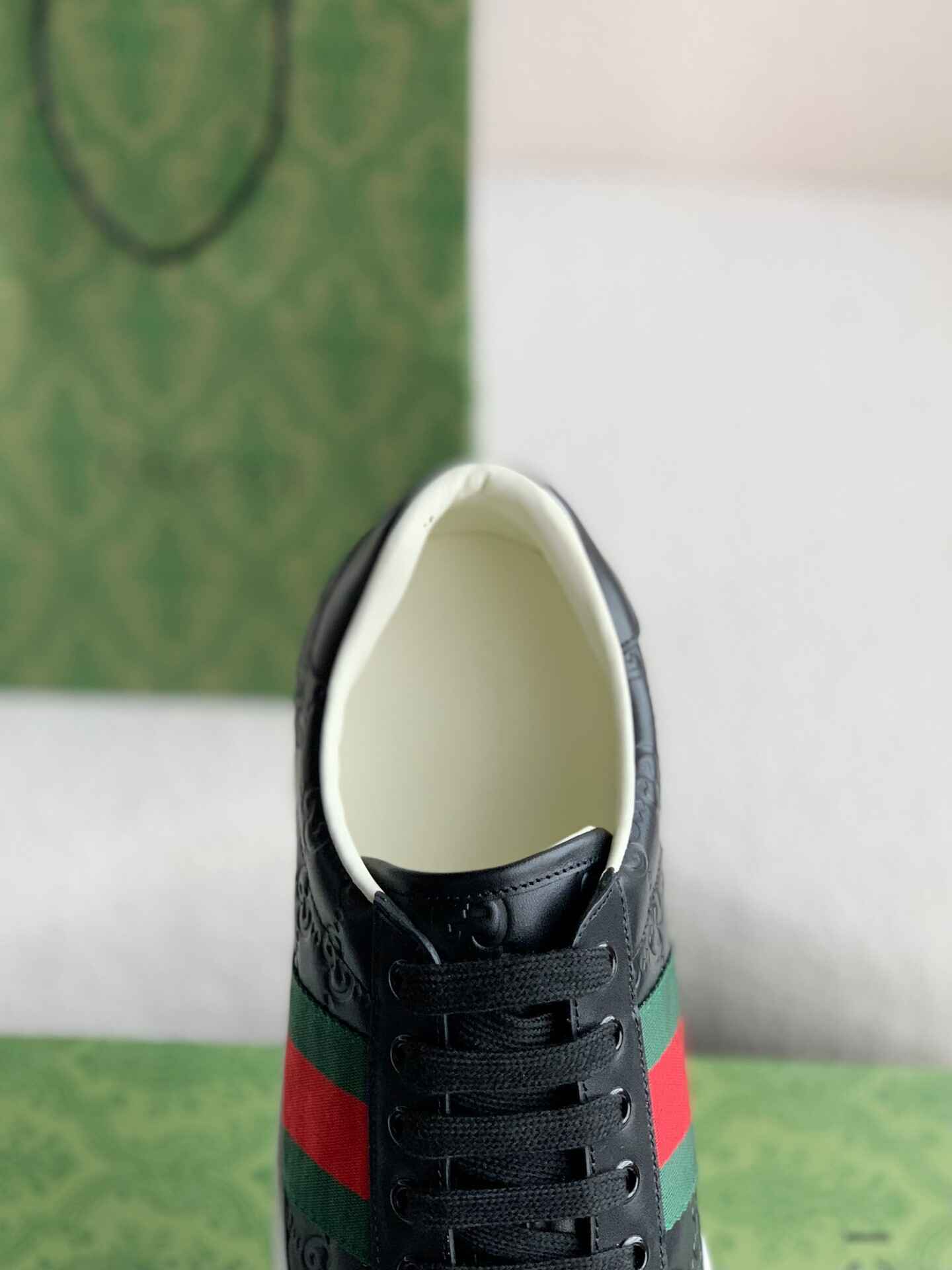 Gucci Ace Signature Black Sneakers