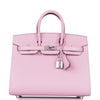 Birkin Sellier 25 Mauve Sylvestre Epsom Palladium Hardware - tntwear1