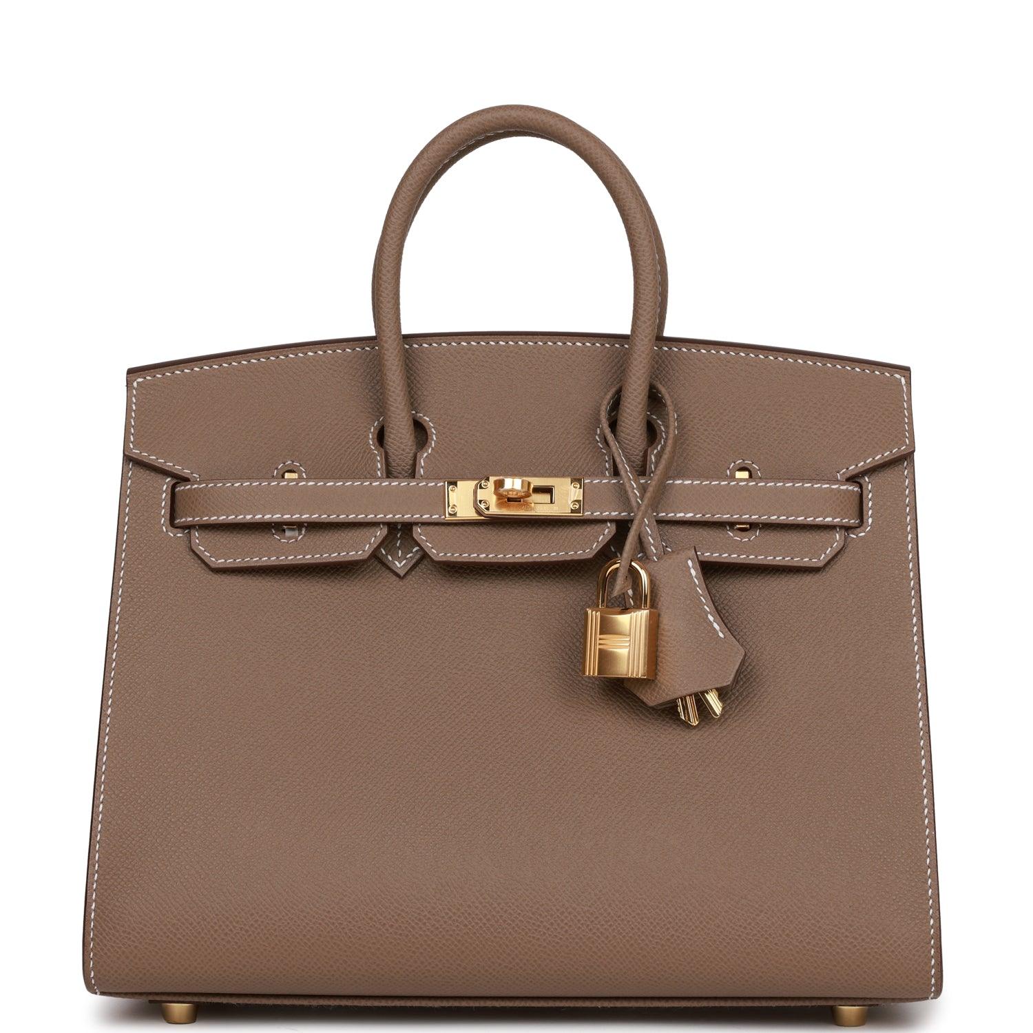 Birkin Sellier 25 Etoupe Epsom Gold Hardware - tntwear1