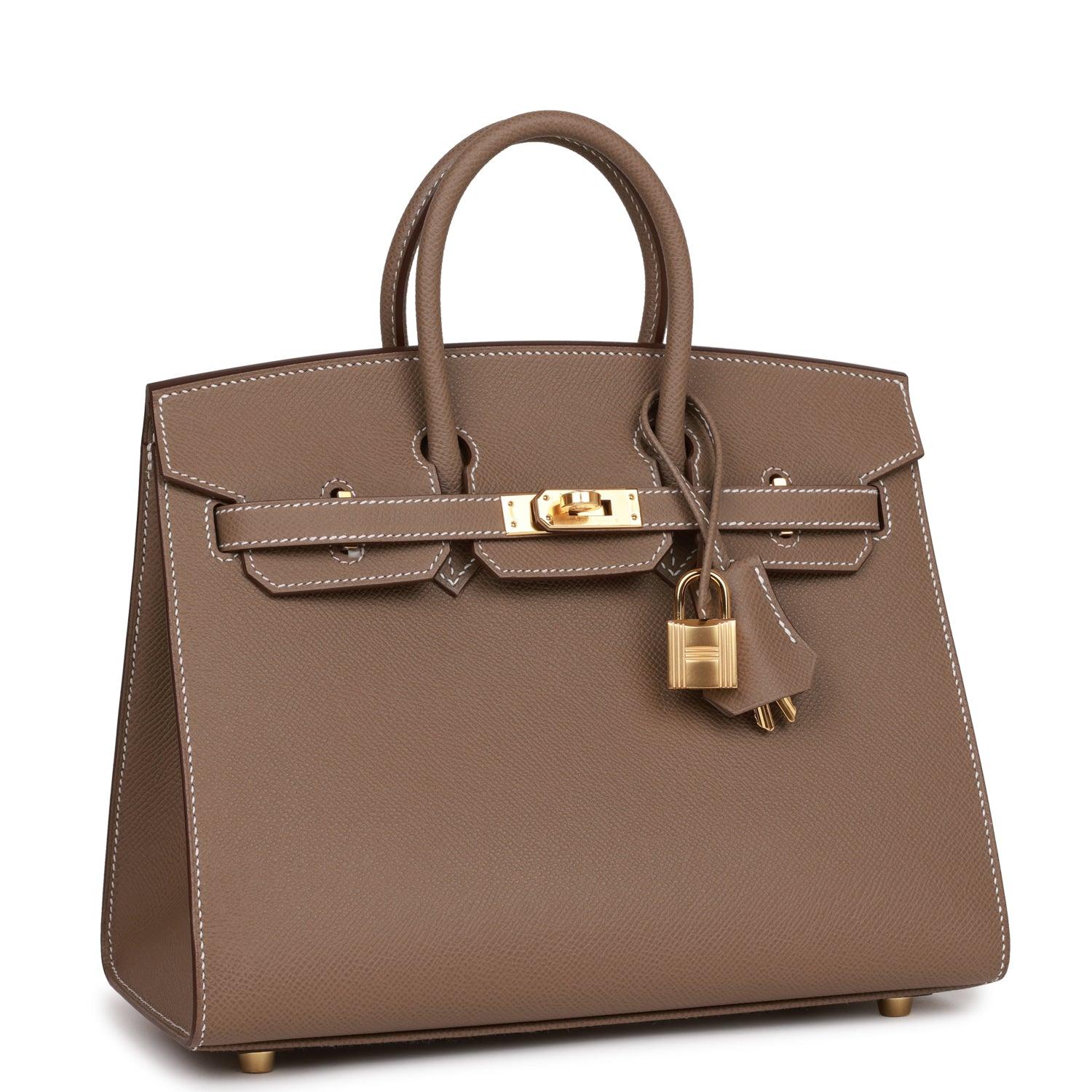 Birkin Sellier 25 Etoupe Epsom Gold Hardware - tntwear1