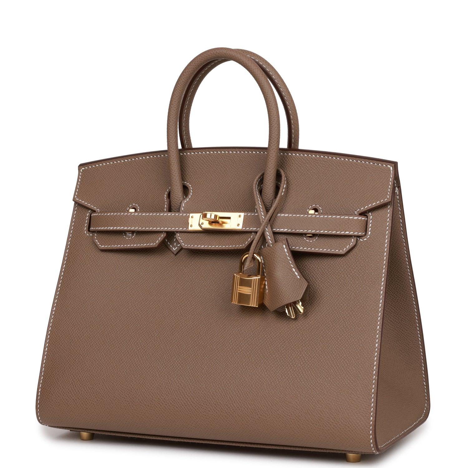 Birkin Sellier 25 Etoupe Epsom Gold Hardware - tntwear1