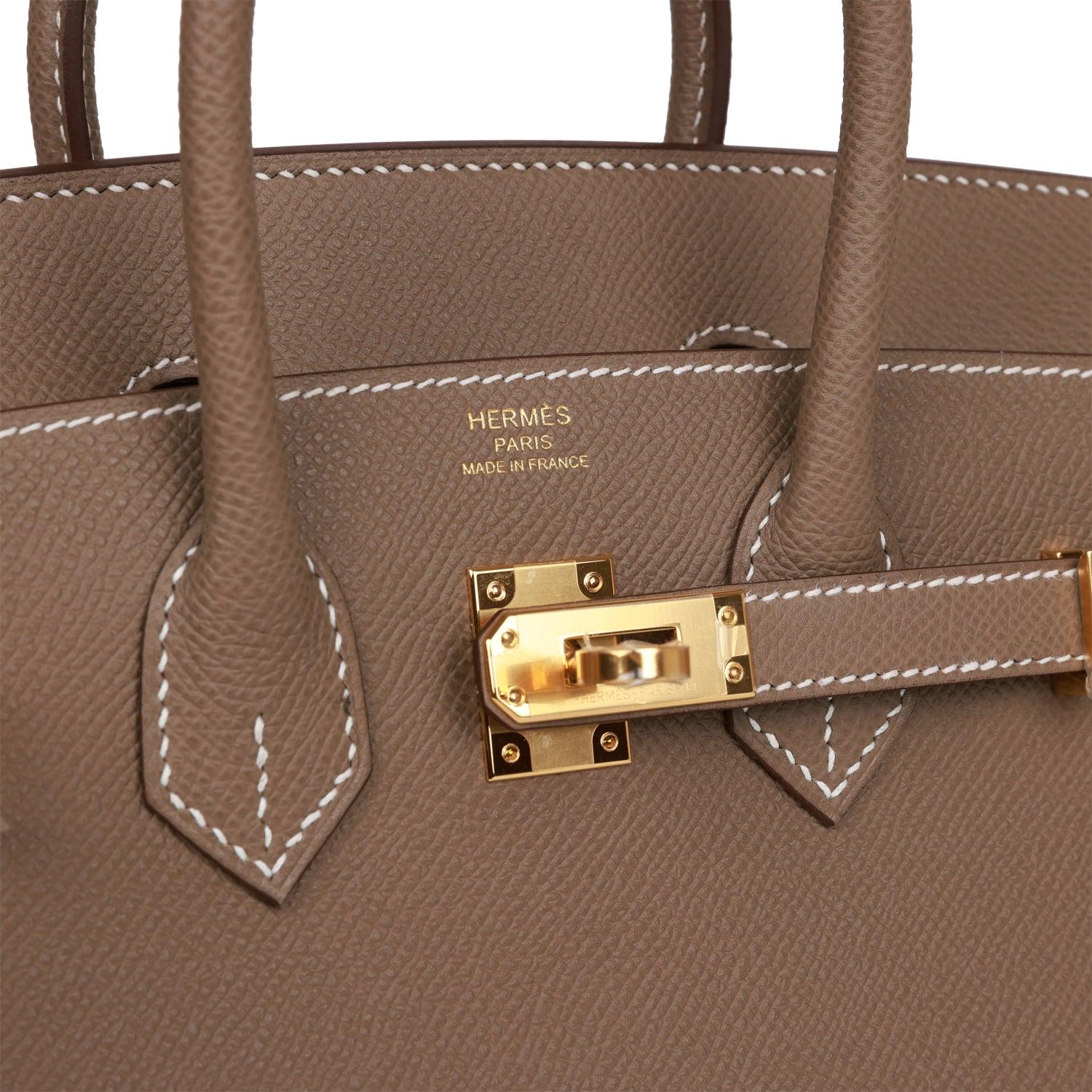 Birkin Sellier 25 Etoupe Epsom Gold Hardware - tntwear1