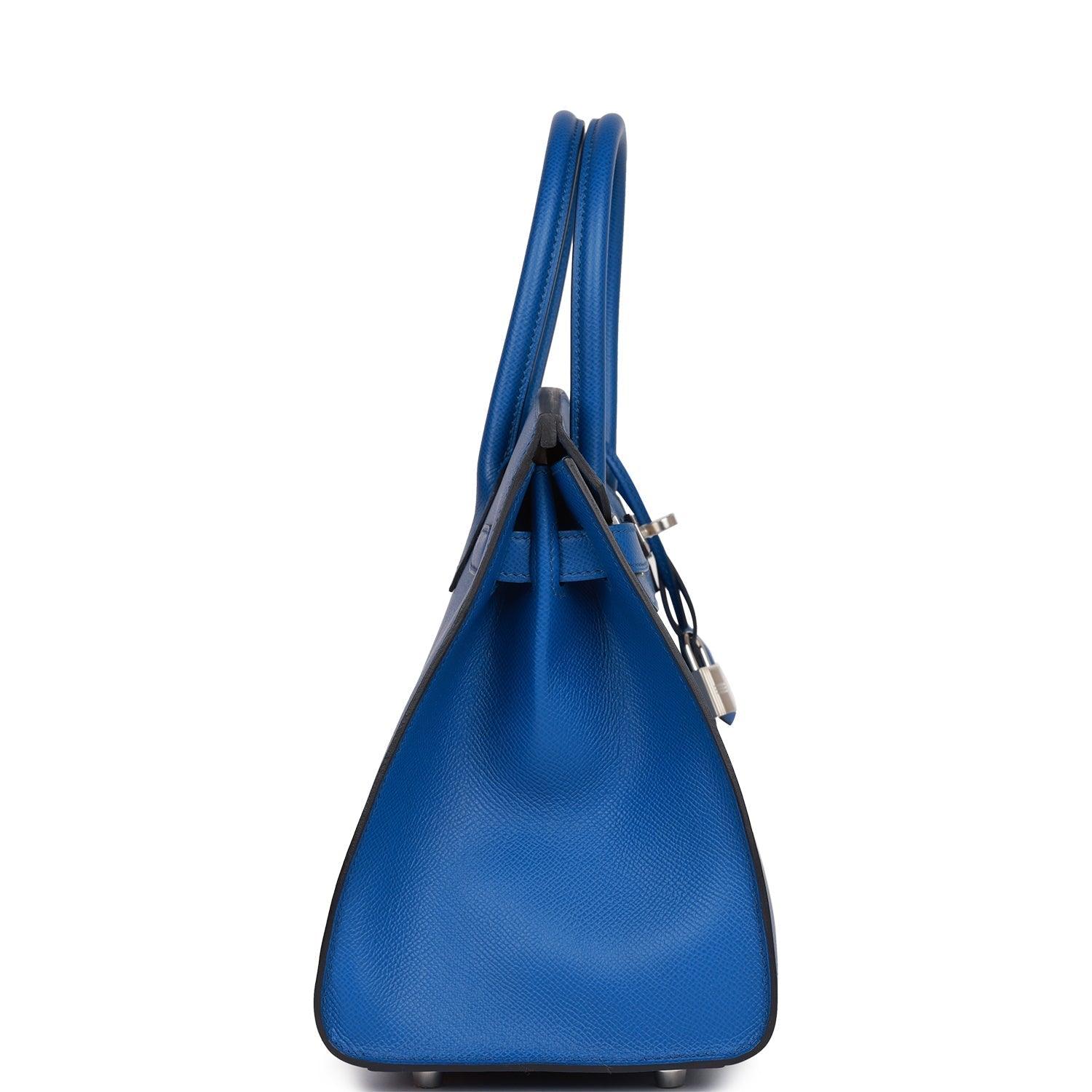 Birkin Sellier 30 Bleu France Epsom Palladium Hardware - tntwear1