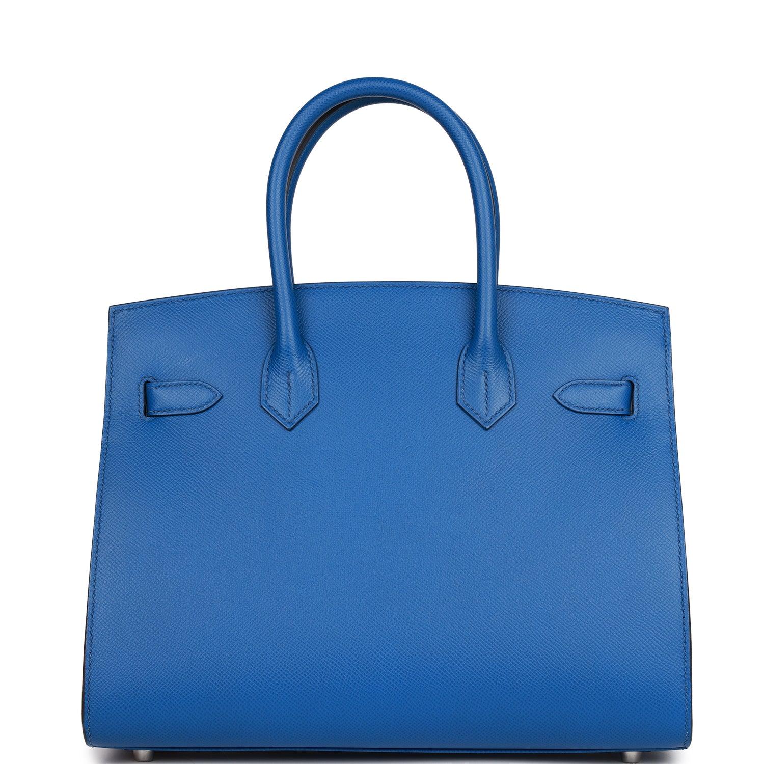 Birkin Sellier 30 Bleu France Epsom Palladium Hardware - tntwear1