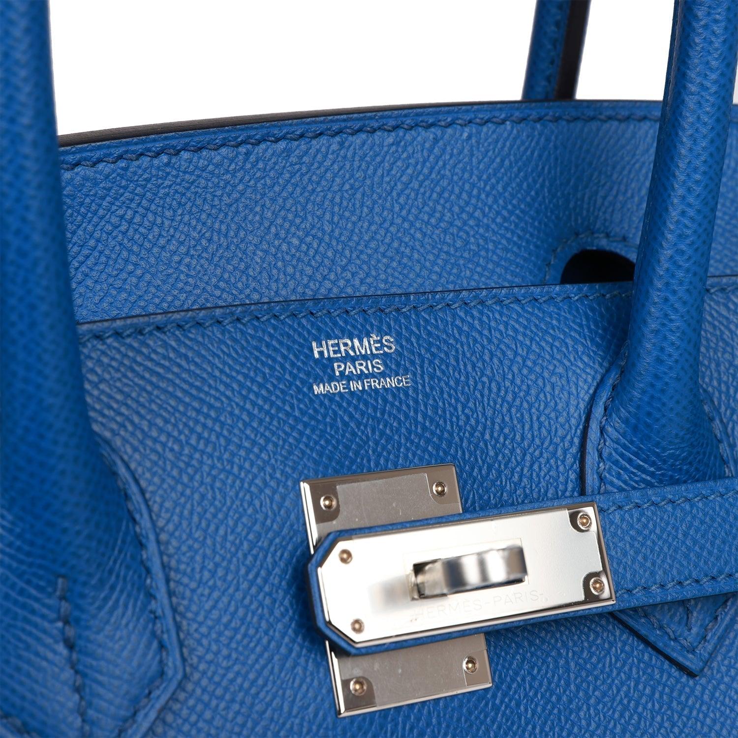 Birkin Sellier 30 Bleu France Epsom Palladium Hardware - tntwear1