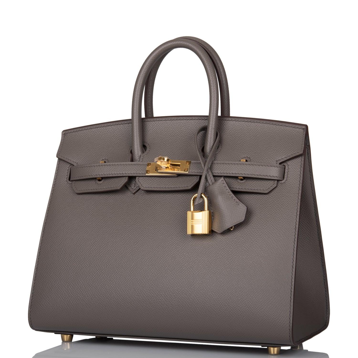 Birkin Sellier 25 Etain Epsom Gold Hardware - tntwear1