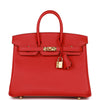 Birkin 25 Rouge De Coeur Swift Gold Hardware - tntwear1