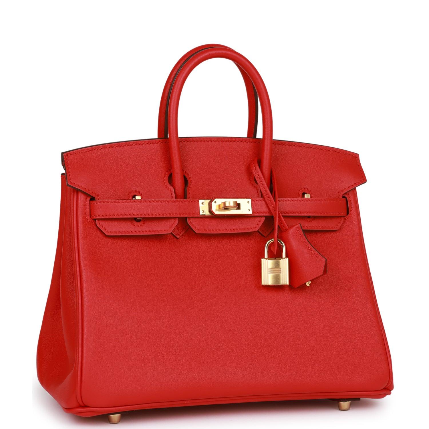 Birkin 25 Rouge De Coeur Swift Gold Hardware - tntwear1