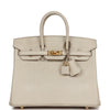 HRMS Birkin 25 Beton Matte Alligator Gold Hardware - tntwear1