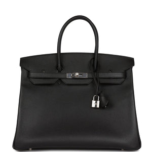 HRMS Birkin 35 Black Epsom Palladium Hardware - tntwear1