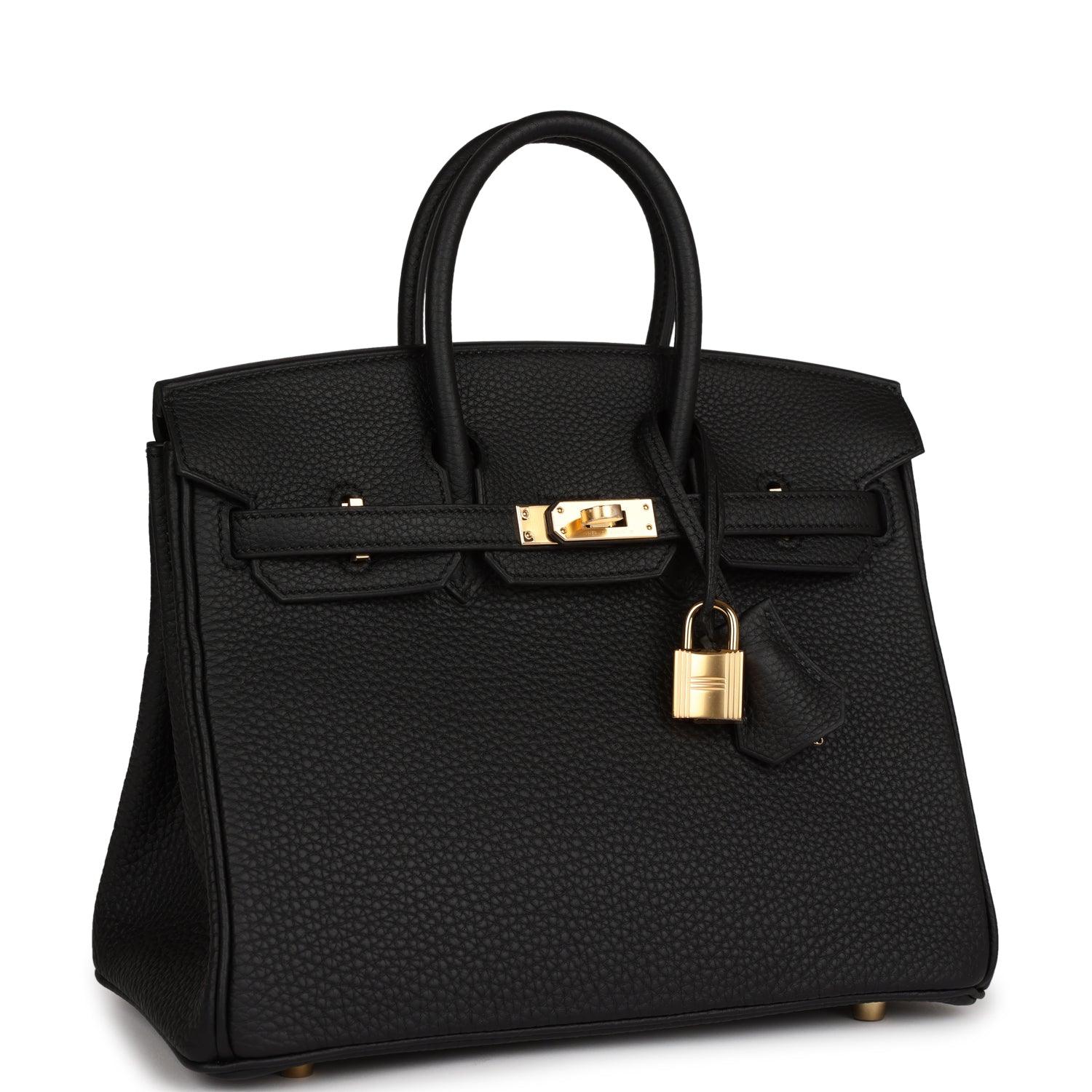 HRMS Birkin 25 Black Togo Gold Hardware - tntwear1