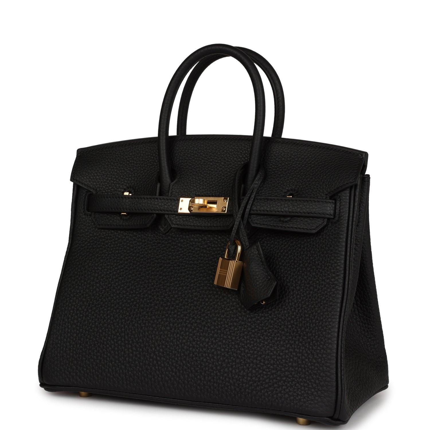 HRMS Birkin 25 Black Togo Gold Hardware - tntwear1