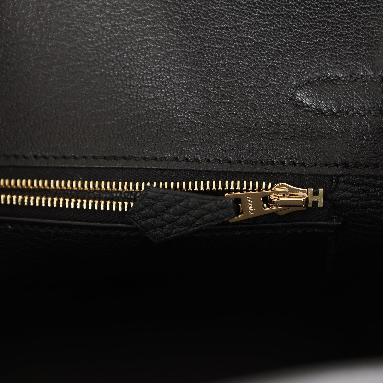 HRMS Birkin 25 Black Togo Gold Hardware - tntwear1