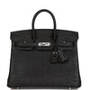 HRMS Birkin 25 Black Ostrich Palladium Hardware - tntwear1