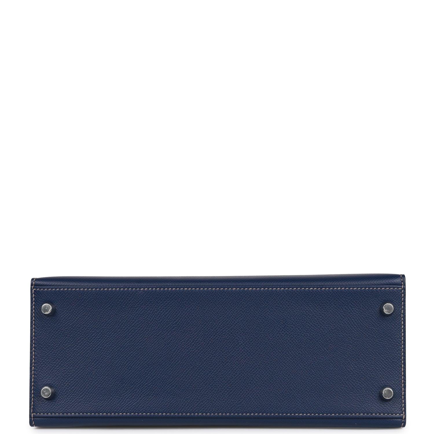 Special Order (HSS) Kelly Sellier 28 Bleu Indigo Epsom Palladium Hardware - tntwear1