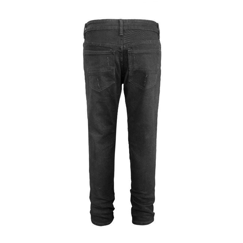 Destroyed Biker Denim - Black - tntwear1