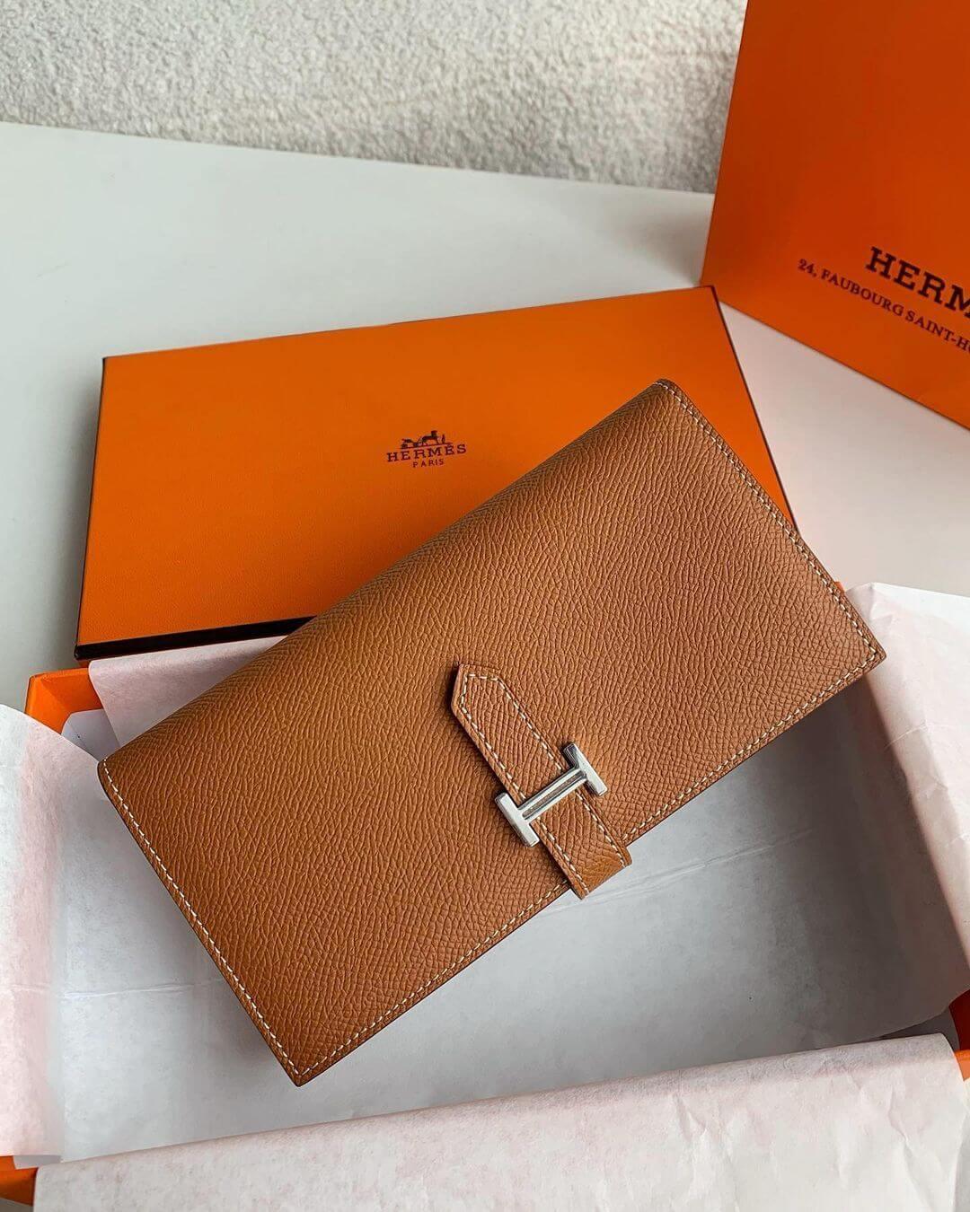 Hermès Béarn wallet "GOLDEN BROWN" - tntwear1