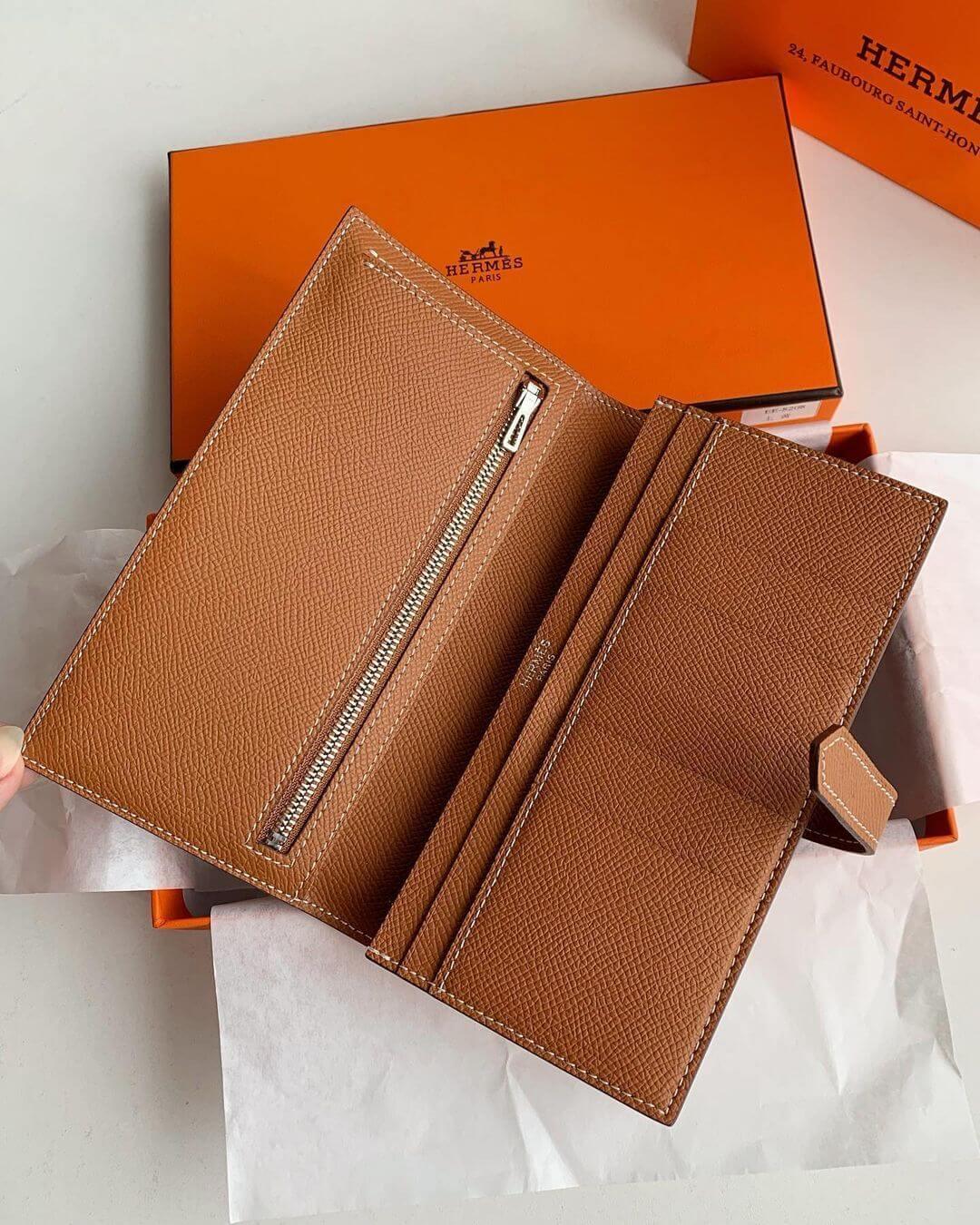 Hermès Béarn wallet "GOLDEN BROWN" - tntwear1