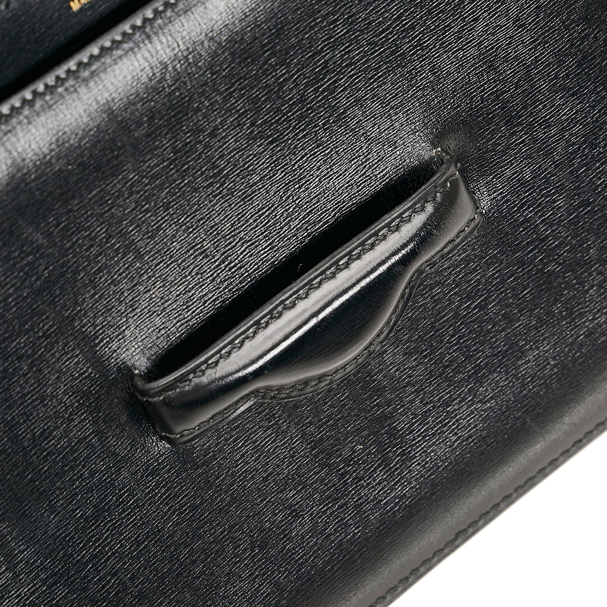 HMS Box Calf Leather Clutch Bag - tntwear1