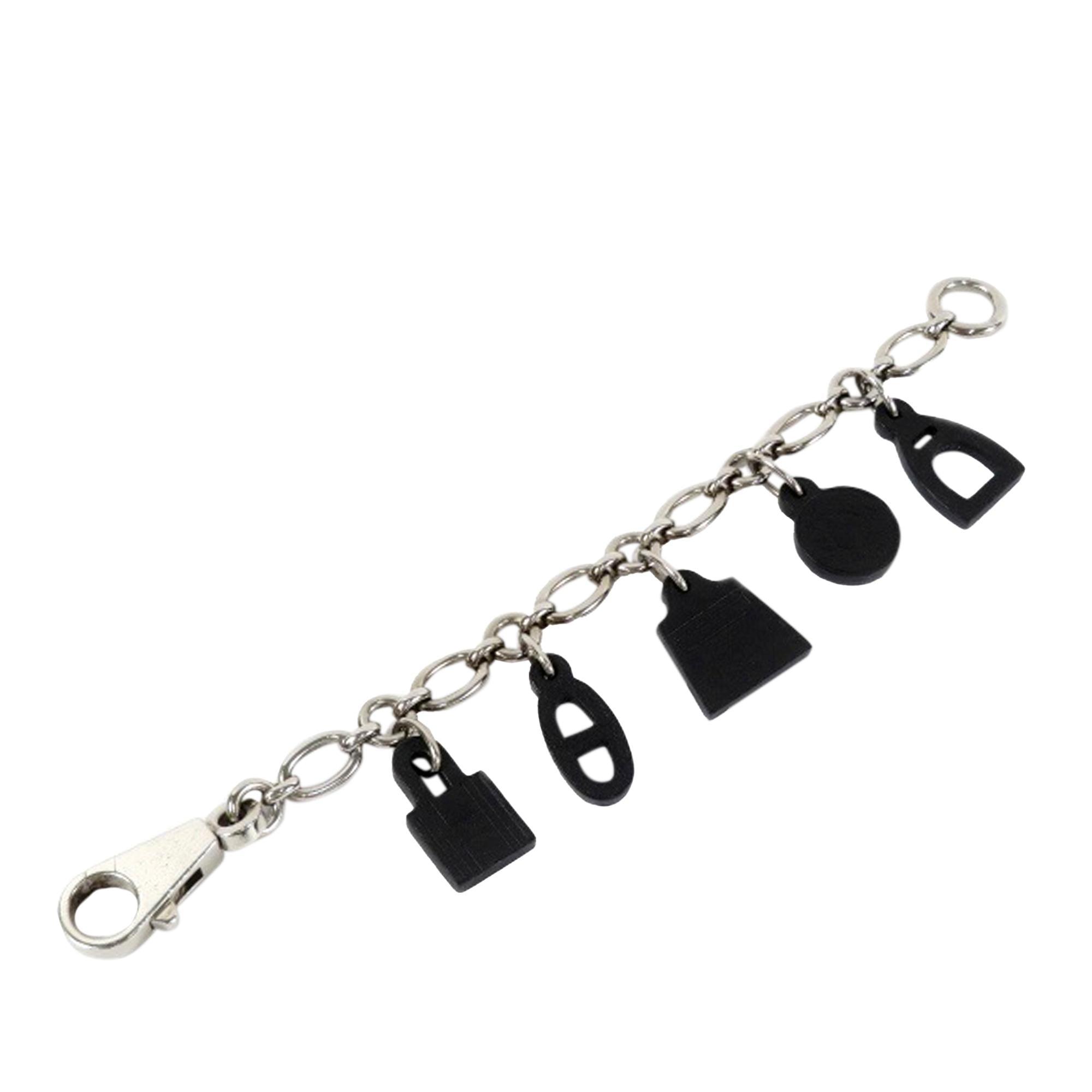 Olga Breloque Palladium and Leather Bag Charm - tntwear1