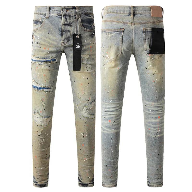 Premium Brand PRPL Roca Jeans Ripped P009 - tntwear1