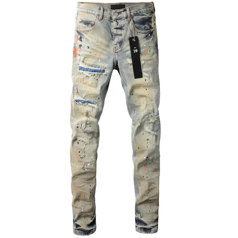 Premium Brand PRPL Roca Jeans Ripped P009 - tntwear1