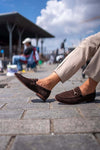 Brown Hazel Suede Loafers