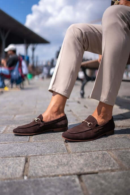 Brown Hazel Suede Loafers