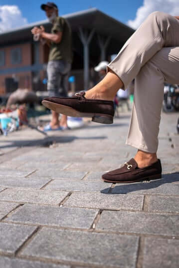 Brown Hazel Suede Loafers