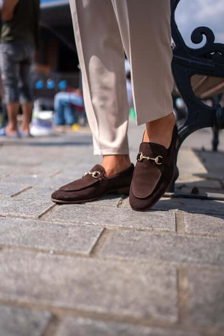 Brown Hazel Suede Loafers