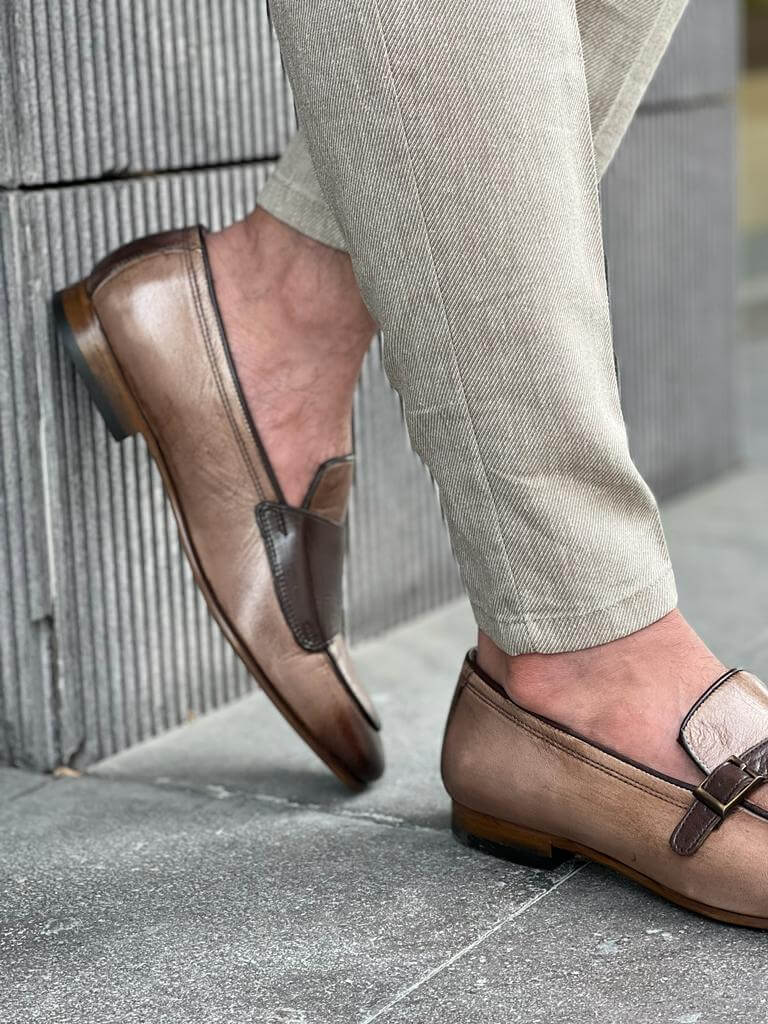 Beige Monk Strap