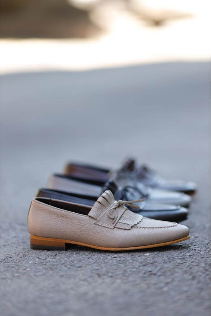 Beige Kiltie Loafers