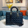 Large Lady CD Bag Black Cannage Lambskin