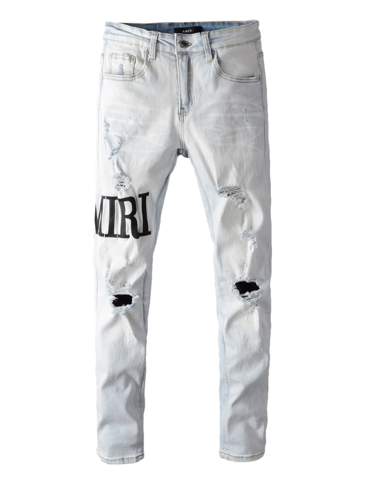 White Writing Classic Jeans