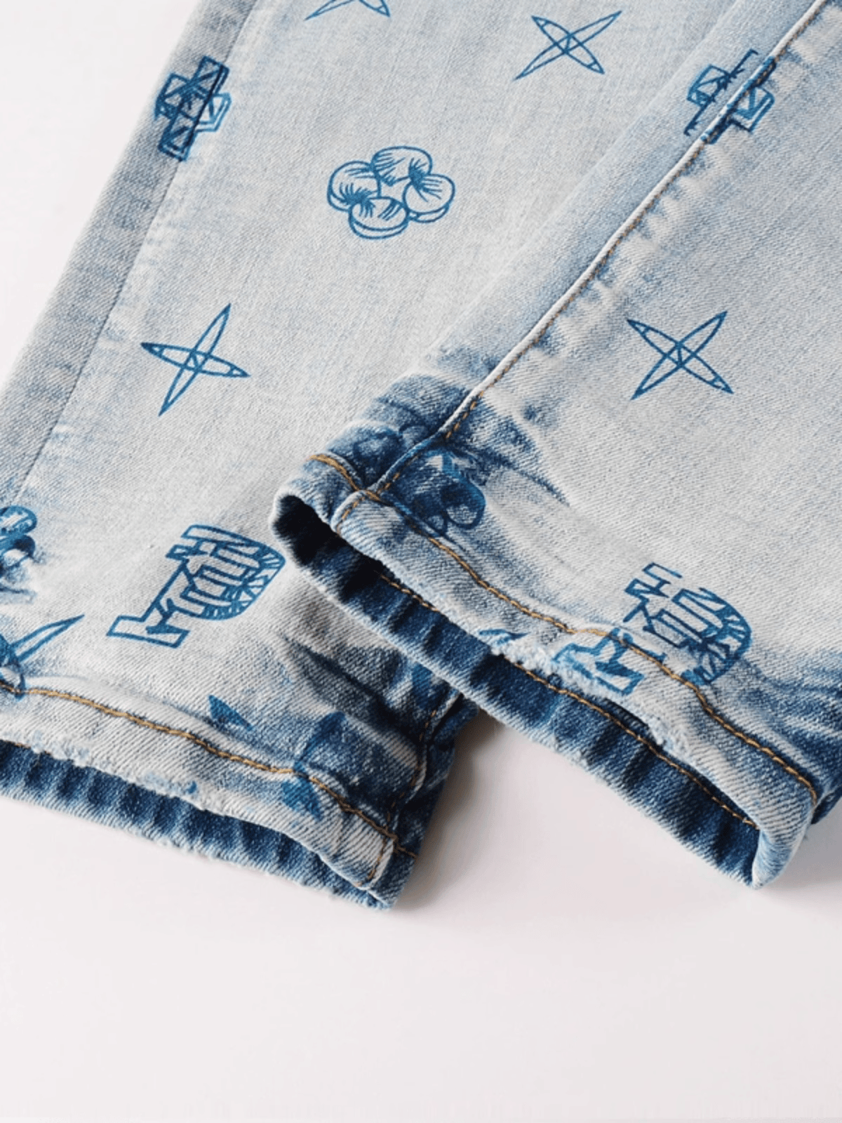 Light Color Writing Jeans