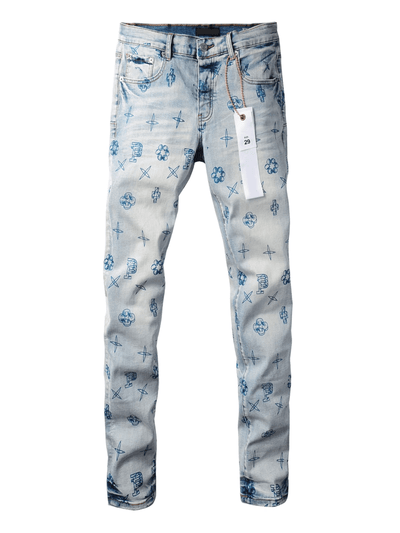 Light Color Writing Jeans