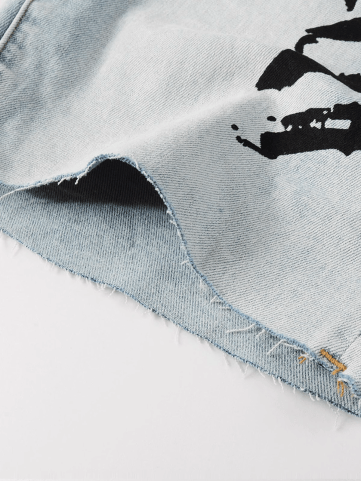 Light Washed Writing Jeans