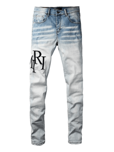 Light Blue Writing Jeans