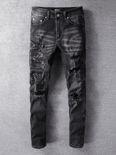 Black Patch Jeans