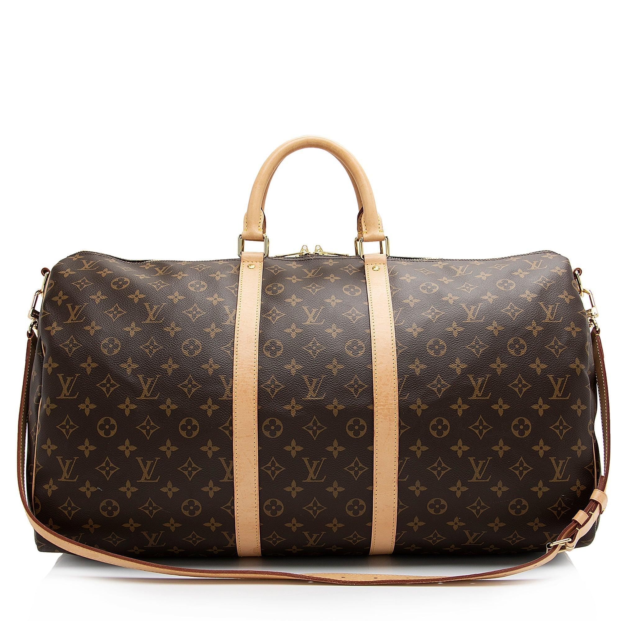 Louis Vuitton Vintage Monogram Canvas Keepall Bandouliere 50 Duffle Bag - tntwear1