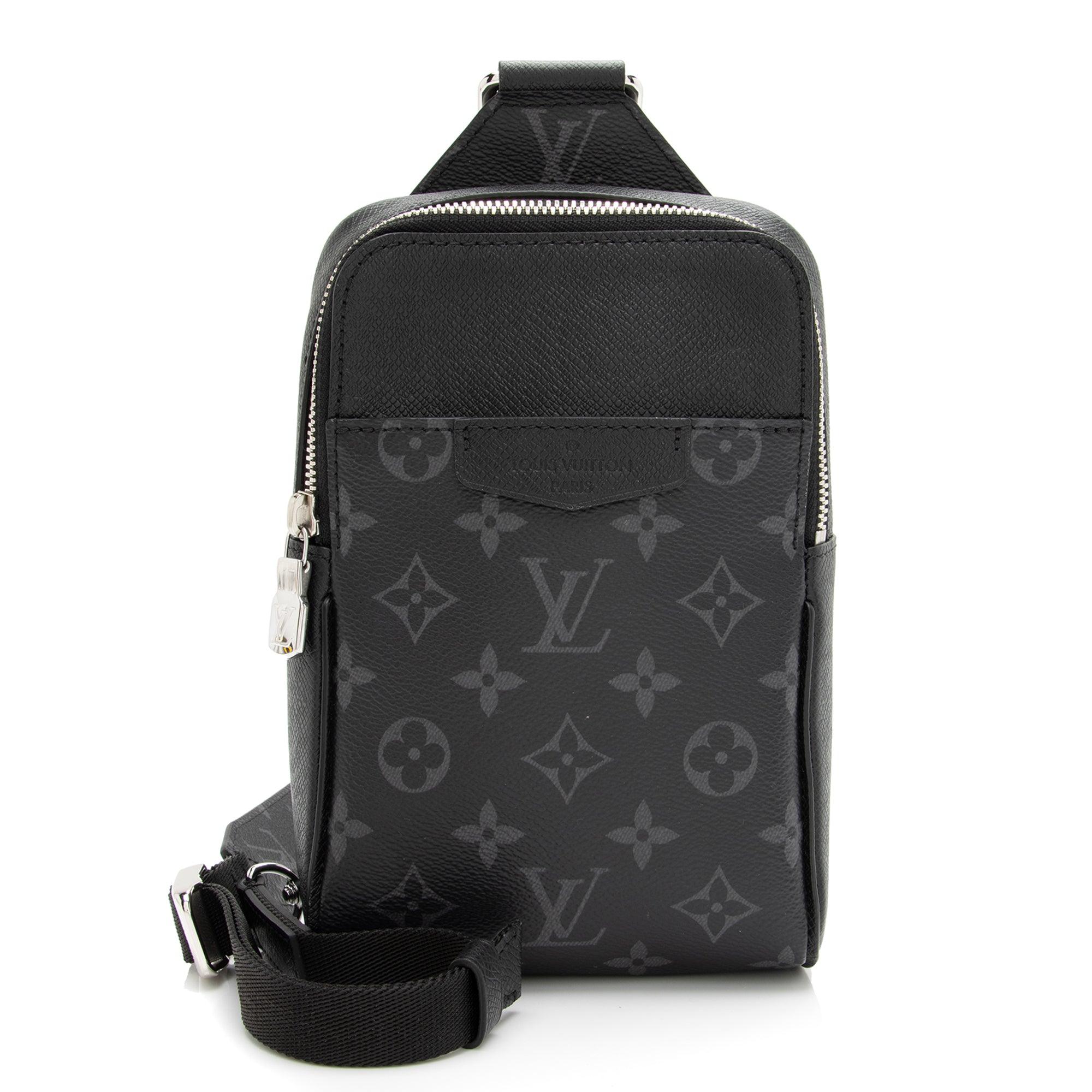 Louis Vuitton Monogram Eclipse Taiga Leather Taigarama Outdoor Sling Bag - tntwear1