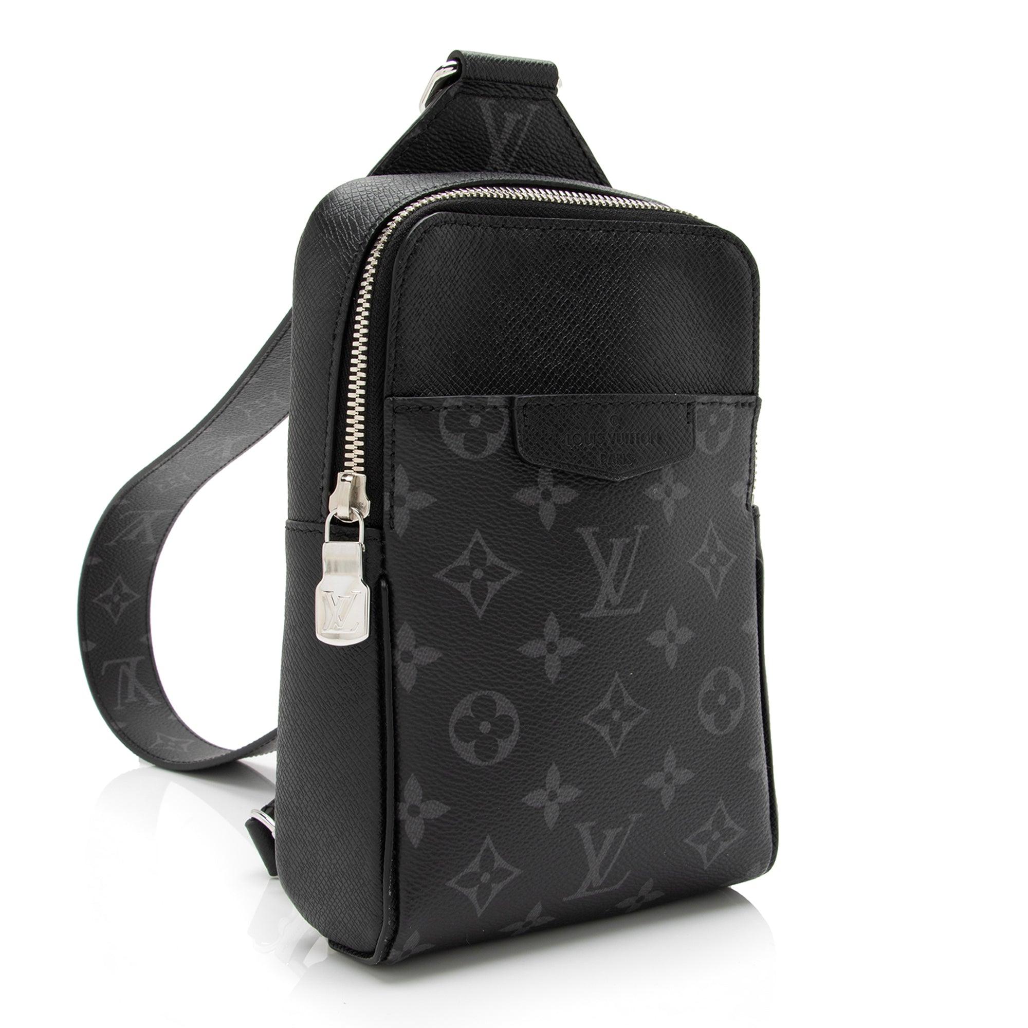 Louis Vuitton Monogram Eclipse Taiga Leather Taigarama Outdoor Sling Bag - tntwear1