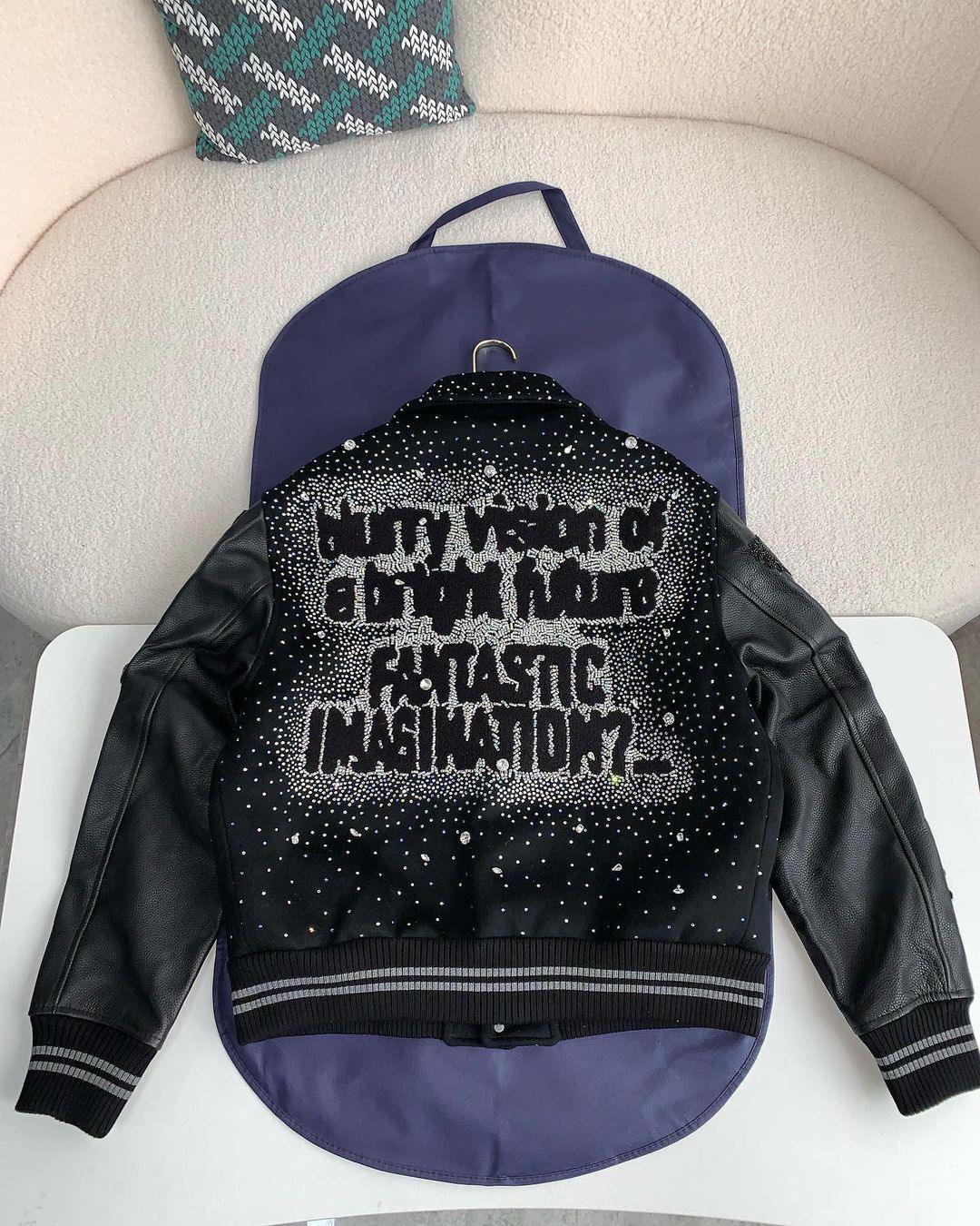 Louis Vuitton Monogram Varsity Jacket "CUSTOM" - tntwear1