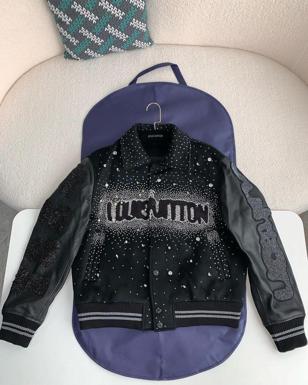 Louis Vuitton Monogram Varsity Jacket "CUSTOM" - tntwear1