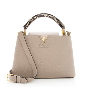 Louis Vuitton Taurillon Leather Python Capucines BB Bag - tntwear1