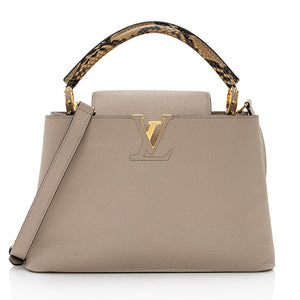 Louis Vuitton Taurillon Leather Python Capucines PM Bag - tntwear1