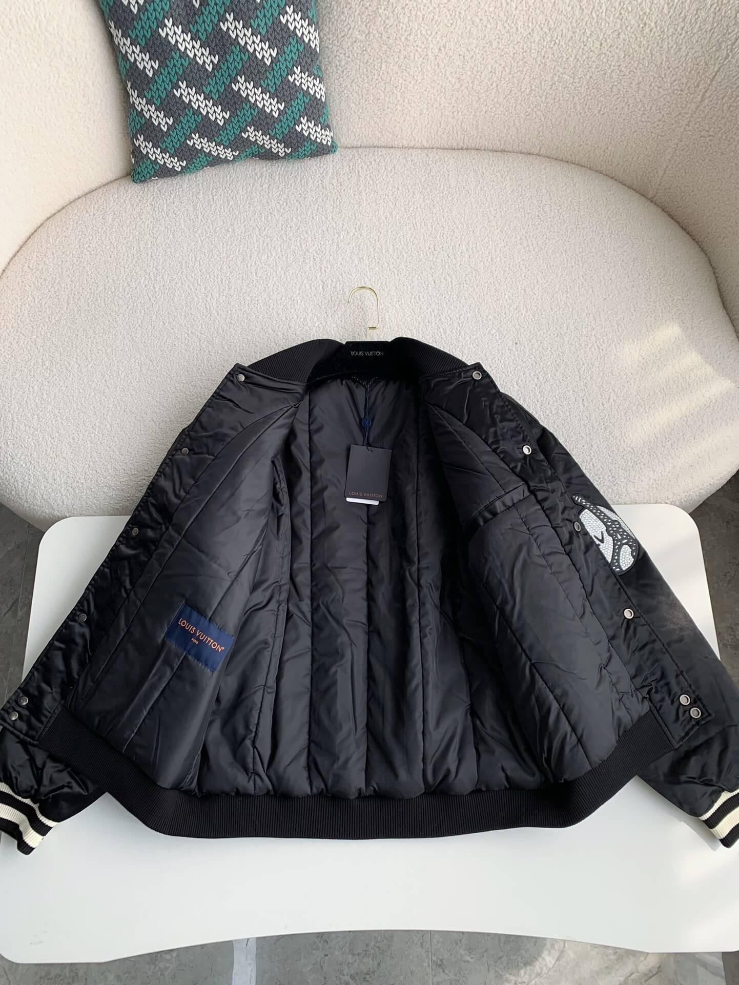 LV Embroidered Nylon Baseball Blouson Jacket - tntwear1